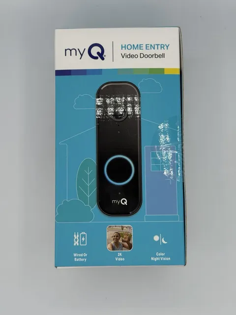 MyQ Video Doorbell 2K Camera Battery/Wired Color Night Vision (NEW IN BOX)