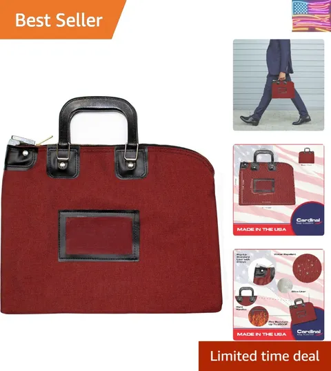 Fire Resistant Security Money Bag with Lock, Water Repellent, Safe Storage, P...