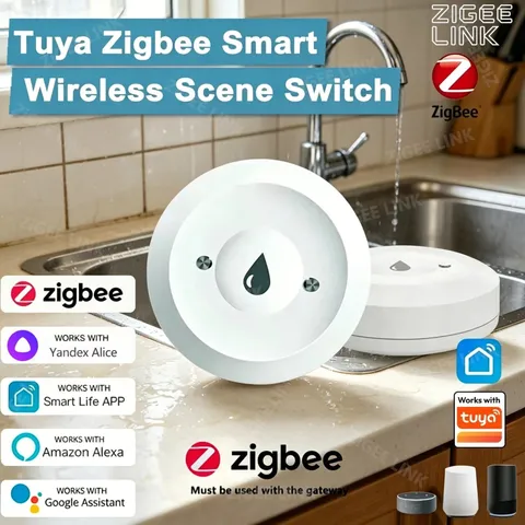1 Pc ZigBee Water Leak Sensor Flood Detector Tuya Smart Life APP Alarm Security