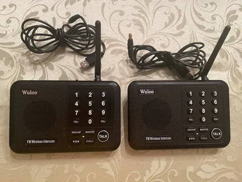 Wuloo 10 Channel FM Wireless Intercom System 1 Mile Range WL666 Lot of 2 TESTED