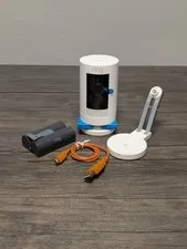 Ring Stick Up Cam Battery 2nd Gen 5UM7E5 Wireless Security Camera White