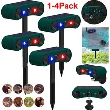 Outdoor Solar Wireless Motion Sensor Alarm Sound Detector 130db Loud Noise
