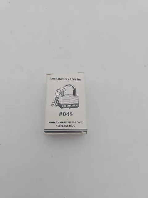 NEW Vintage LockMasters USA Padlock #048 Laminated Steel Lock NOS 1980s Retro