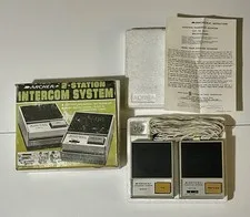 Radio Shack Archer VTG 1970s 43-221 2-Station Intercom System Box Manual As Is