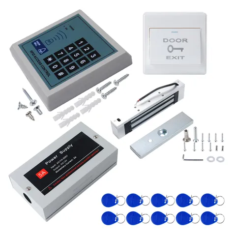 RFID Access Control System Electric Magnetic Door Lock Maglock Switch Keypad Set