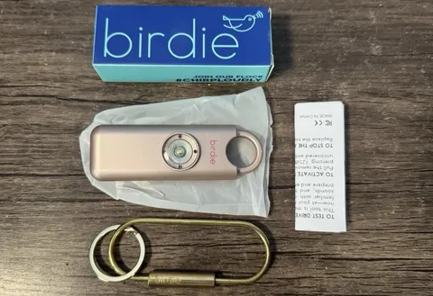 Birdie The Original Personal Safety Alarm for Women by Women Metallic Rose