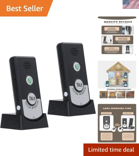 Wireless Intercom with HD Clarity, 1000ft Range, Rechargeable 1800mAh Battery...