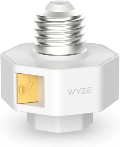 Wyze Lamp Socket V2 Power Adapter for Wyze Cam V3/V3 Pro/ V4/Og/Pan V3/Pan V4(Ca