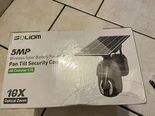 Soliom 5MP 4G LTE Solar/Battery Pan-Tilt Outdoor Camera Optical Zoom 2-Way