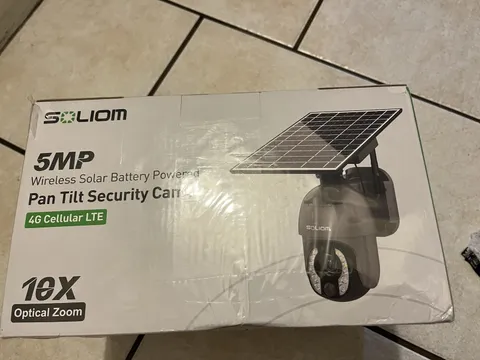 Soliom 5MP 4G LTE Solar/Battery Pan-Tilt Outdoor Camera Optical Zoom 2-Way