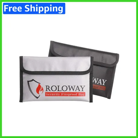 Non-Itchy Fireproof Bag 5x8 Inch - Durable Protection for Valuables (2-Pack)