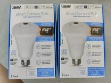 2 x Feit A23 E26 LED Wifi Smart Camera Bulb Video Audio Motion Detection New