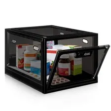 Medicine Lock Box for Safe Medication, Plastic Lockable Storage Box for Food,...