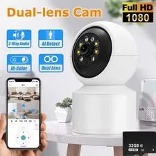 Indoor Pan/Tilt Smart Security Camera 1080p HD WiFi Night Vision Surveillance