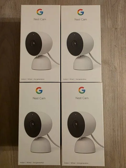 Google Nest Indoor Wired Security Cameras 2nd Generation (Set of 4 Cameras)
