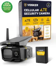 VKX Solar Powered 4G LTE Outdoor Security Camera Motion Activated IP65