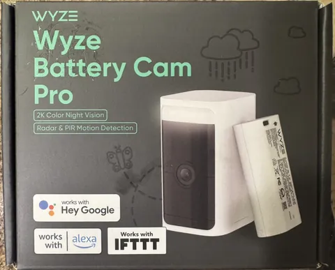 Wyze Battery Cam Pro Wireless Indoor/Outdoor 2K HD Security Camera Color WYZECOP