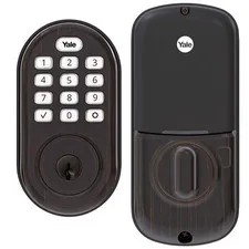 Yale Assure Lock  Keypad Door Lock in Bronze, Keypad with Key