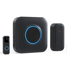 Satisure Wireless Doorbell Chime Video 1Chime 1Video Extender, Black