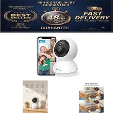 GNCC 2K WiFi Security Camera Indoor with Night Vision & 2-Way Audio