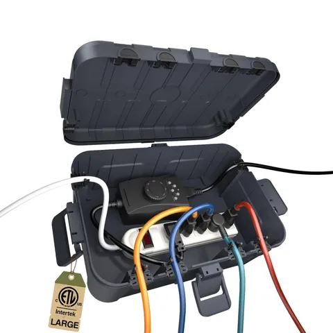 Flemoon IP54 Waterproof Box with Large Capacity Outdoor Weatherproof Gray 