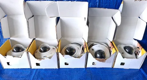 AXIS M3004-V 720p 1MP Indoor Mini Dome Security Camera, 2.8mm - Lot of 5 - Used