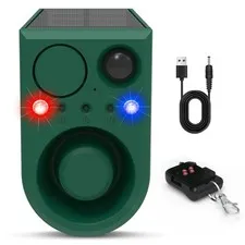 Solar Outdoor Motion Sensor Alarm with 3Volume Control & Voice Recording, 129...