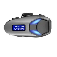 Helmet BT Headset With FM Radio Support Two-Way Intercom RGB Lights IP65 Ra XJKM