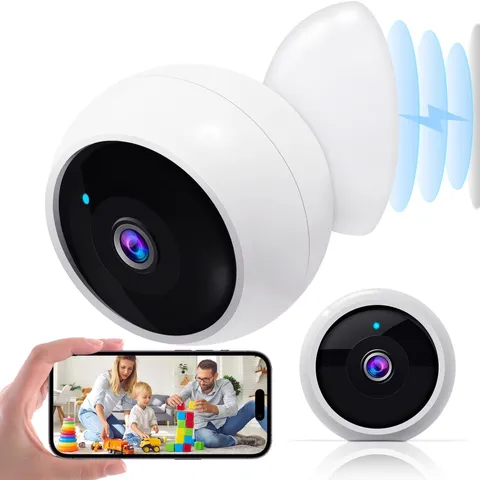 Security Cameras Wireless Outdoor Magnetic: Install-Free Smart Indoor 2K WiFi...