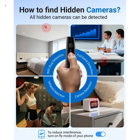Hidden Camera Detectors 6-in-1 Hidden Bug and Camera Detector GPS Tracker Det...