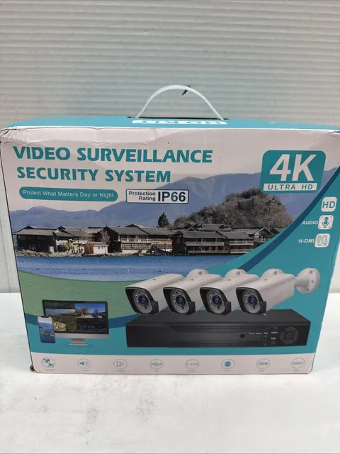House Camera 4CH DVR Home Security System 4K 5MP DVR + 4 X Outdoor