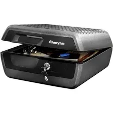 Fireproof and Waterproof Document Safe with Key Lock, Lock Box for Cash, Pass...
