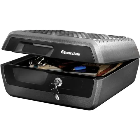 Fireproof and Waterproof Document Safe with Key Lock, Lock Box for Cash, Pass...