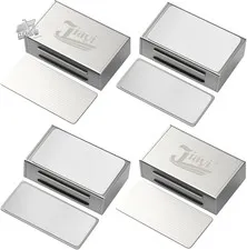 4 pcs stainless steel magnetic closure: strong door magnet for kitchen doors and furniture