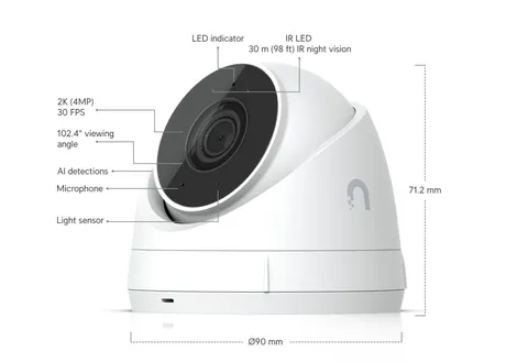 Ubiquiti UniFi G5 Turret Ultra 4MP/2K Camera (UVC-G5-Turret-Ultra), White