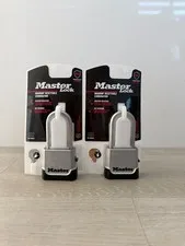 Master Lock M176XDLH Resettable Combination Padlock 2-Pack Key Override NEW