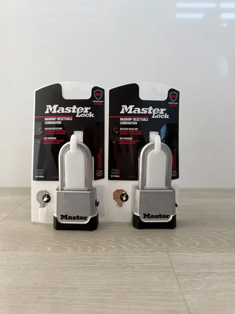 Master Lock M176XDLH Resettable Combination Padlock 2-Pack Key Override NEW