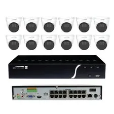 Speco ZIPK16N1 16-Channel NVR Surveillance Kit with (12) 5MP Turret Cameras New