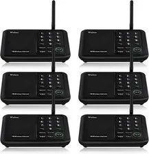 Wuloo 6 Pack Long Signal Range Wireless Home Intercom System Model W666-P6