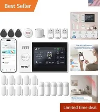 WiFi Wireless Alarm System - 24/7 Home Security, 4.3" Touch Screen & App Alerts