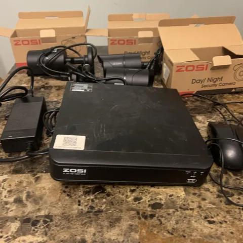 ZOSI ZR08RM 8CH PoE NVR 1080p Security System 2TB HDD + 3 ZG2612D Cameras (Used,
