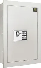 In-Wall Safe W/ Keypad & 2 Manual Override Keys Protect Money Jewelry &