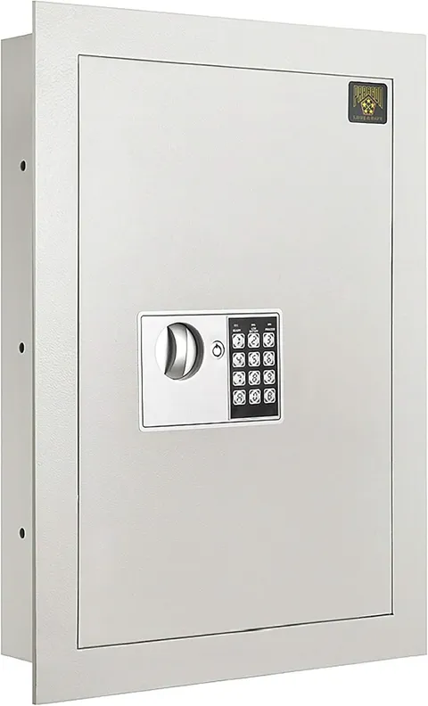 In-Wall Safe W/ Keypad & 2 Manual Override Keys Protect Money Jewelry &
