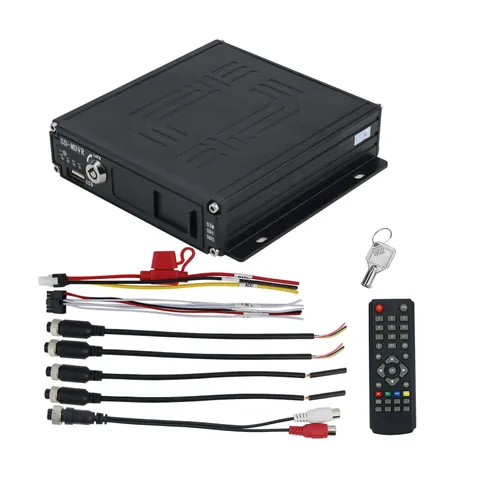 Car Vehicle Bus RV Mobile AHD 4CH DVR Realtime Video Audio Recorder kit