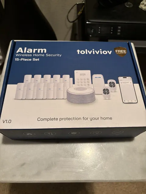 tolviviov Wireless Home Security DP-W2 Alarm Siren Keypad Wi-Fi Set