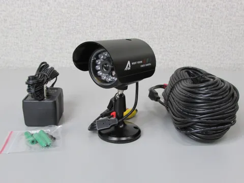 Wired Surveillance Infrared Camera + 100FT Cable + Power Supply Complete