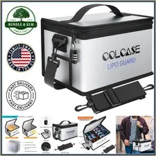 Secure Lipo Battery Bag with Combination Lock and Fireproof Fiberglass Material