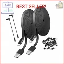 2 Pack 25FT Power Extension Cable Compatible with Wyze Cam v4/v3/OG,Wyze Cam Pan