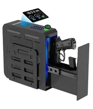 Holewor Gun Safe, Slider Biometric Pistol Safe Fingerprint Gun Lock Box, 3 Wa...