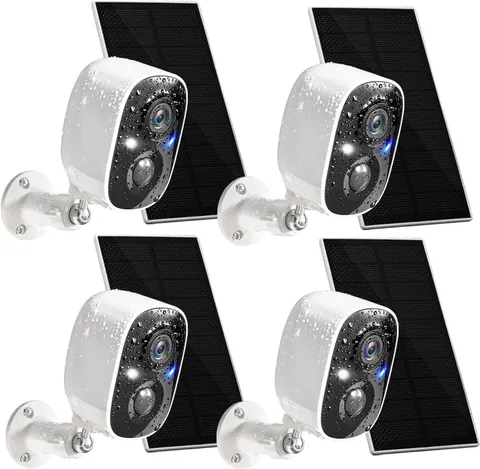 Solar Security Camera System Wireless Outdoor 2K Video Motion